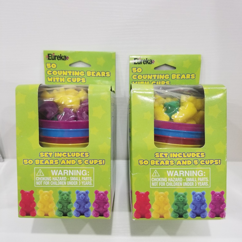 2pack  50 Counting Bears with 5 Cups